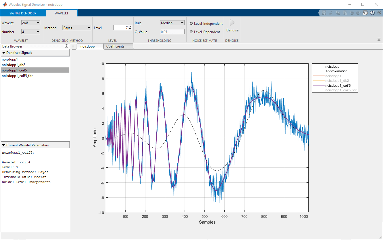 Wavelet Signal Denoiser app