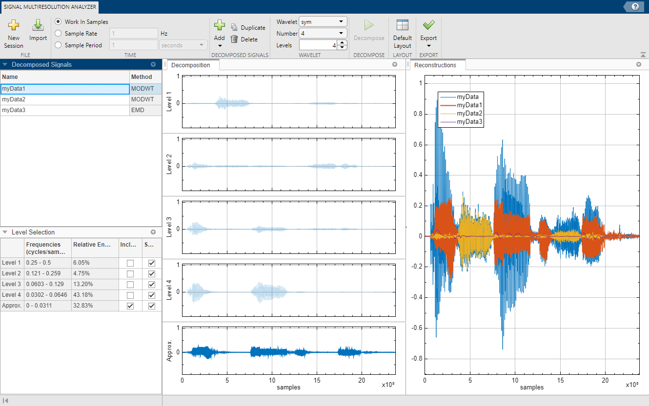 Signal Multiresolution Analyzer app