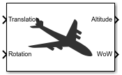 Simulation 3D Aircraft block icon