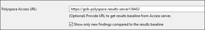 Polyspace as You Code extension settings for getting baseline