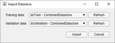 Import Datastore dialog box