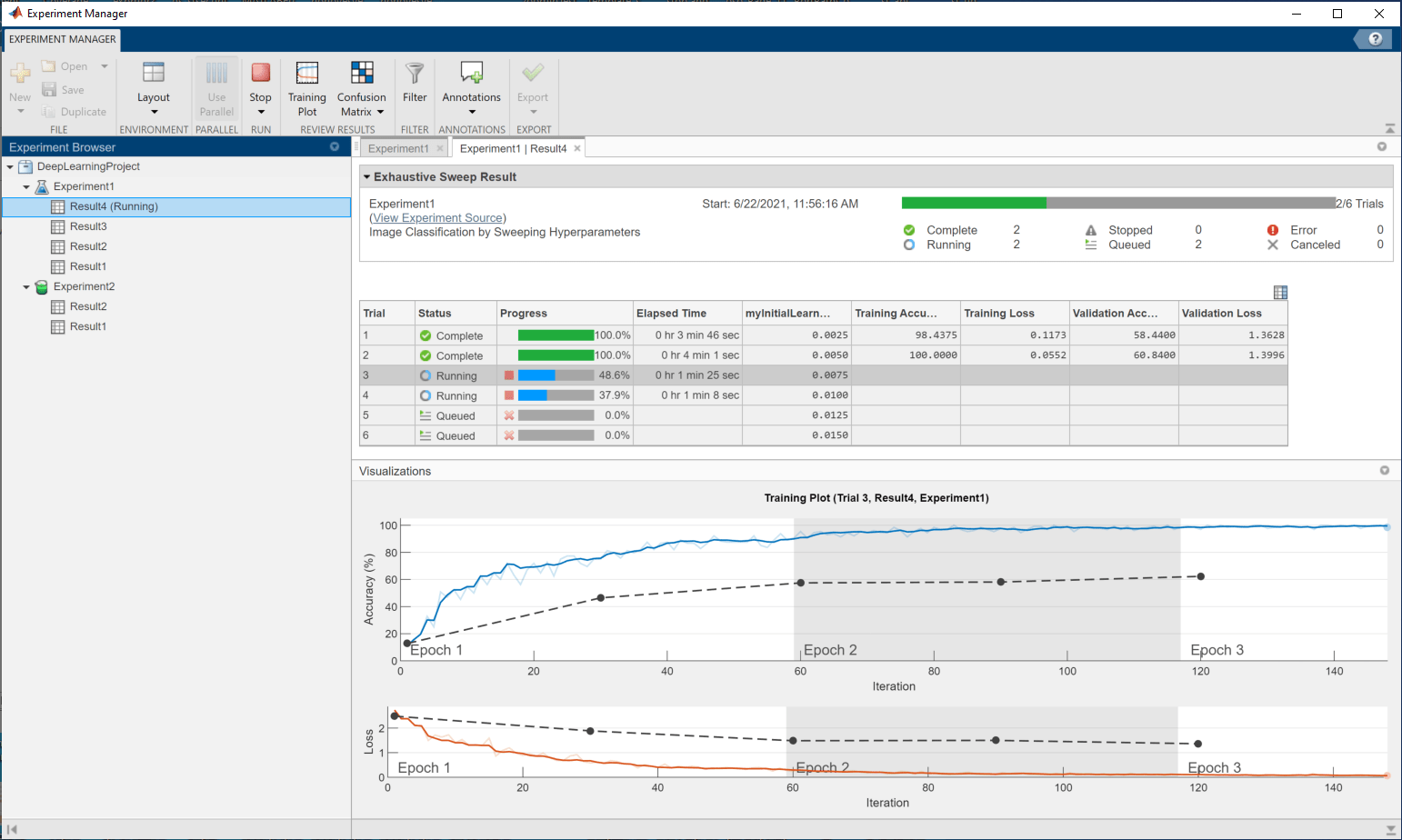 Experiment Manager app