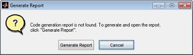 Generate Report dialog box.