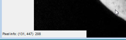 Pixel Information tool in the bottom left corner of the figure window.