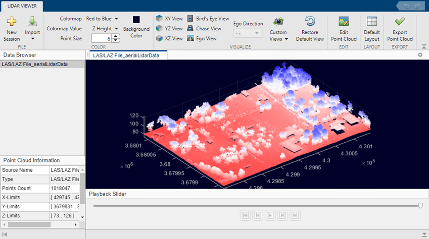 Lidar Viewer App Session