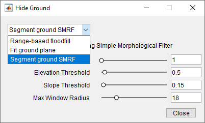 Lidar Labeler ground settings