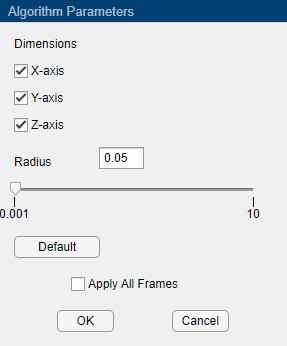 Algorithm Parameters pane