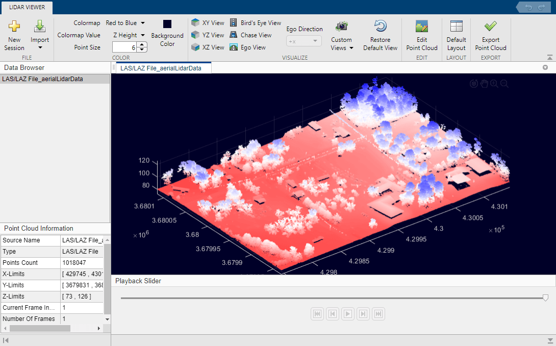 Lidar Viewer App Session