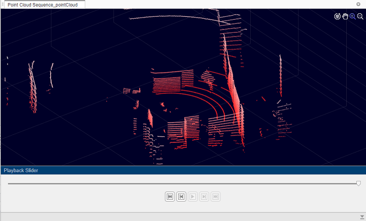 Point Cloud Display and Playback Slider