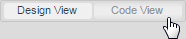 Toggle buttons for switching between Design View and Code View.