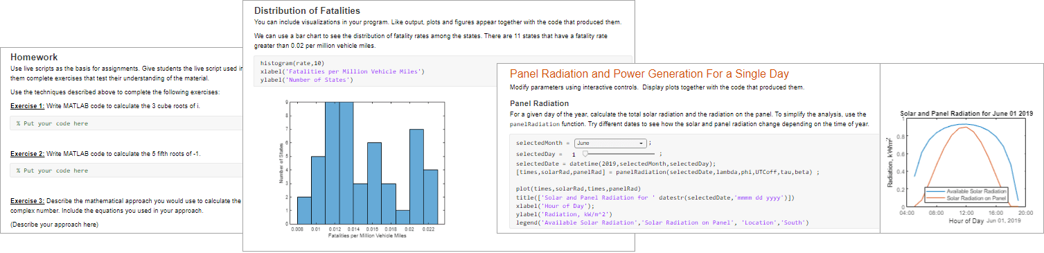 Example live scripts