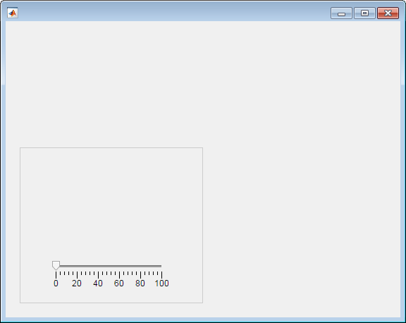 Default slider in a panel container.