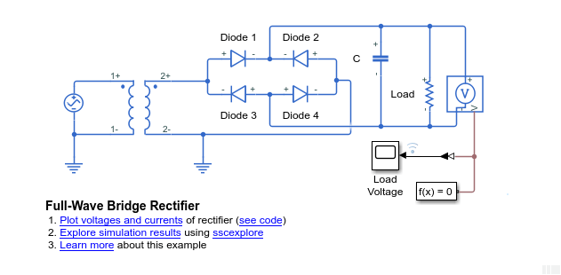 Baseline model of a full-wave bridge rectifier.