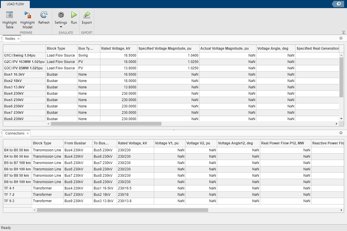 Load-Flow Analyzer app