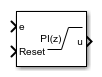 Discrete PI Controller with Integral Anti-Windup block