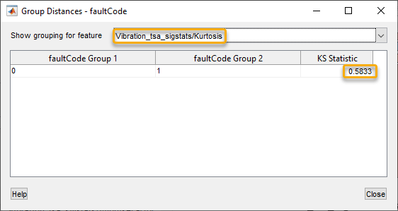 The dialog box for Kurtosis has the same layout as for Crest Factor.