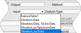 Selection for code generation input from TSA signal data only