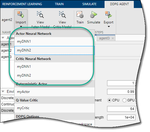 Select one of the listed deep neural networks, which are available in the MATLAB workspace.