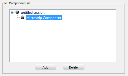 Component list dialog