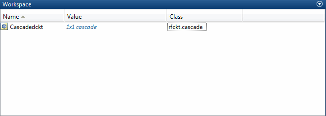 Workspace showing Cascadedckt variable.