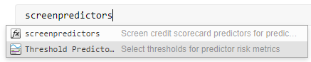 Select Threshold Predictors live task