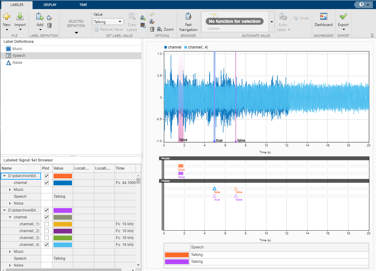 Import From Audio Files Labeled Signal Set