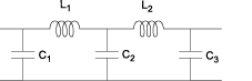 Two-port LC lowpass pi network