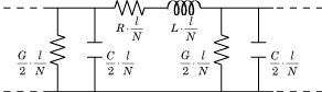 R,L,G.C is connected as Pi-section.