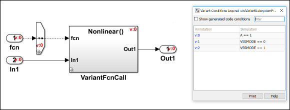 Guard the definition of an export function using a Variant Source block