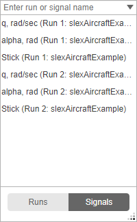 Baseline selection menu for comparisons.