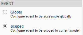 Global and Scoped options for events