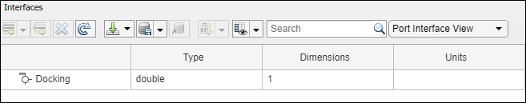 The owned value type in the Interface Editor for the Docking port.