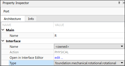 Owned interface for V+ physical port