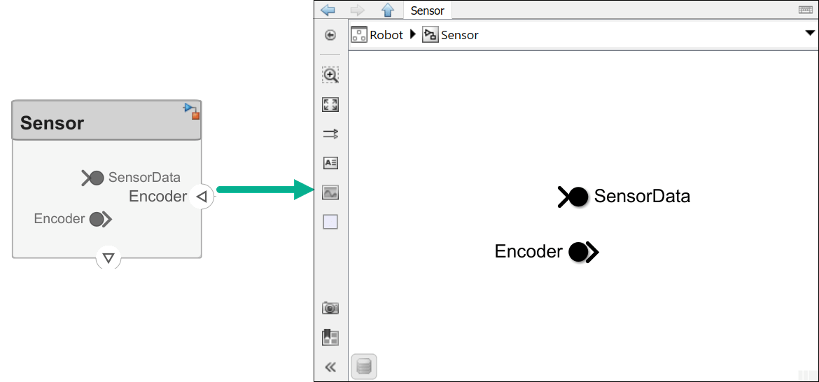 Sensor component is now a Simulink subsystem component.