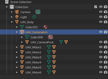 Blender bone hierarchy camera selection