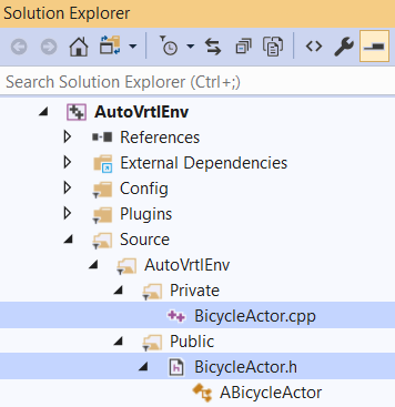 Visual studio solution explorer