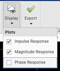 Impulse Response Measurer app display menu.