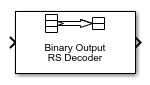 Binary-Output RS Decoder block