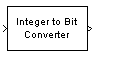 Integer to Bit Converter block