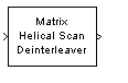 Matrix Helical Scan Deinterleaver block