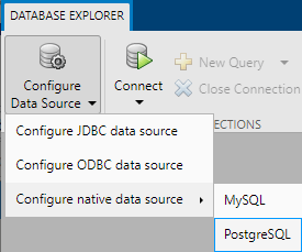 Configure PostgreSQL native interface data source