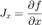 $$ J_x  = \frac{{\partial f}}{{\partial x}} $$