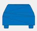 A vehicle represented as a mesh.