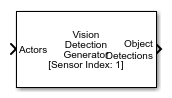 Vision Detection Generator block
