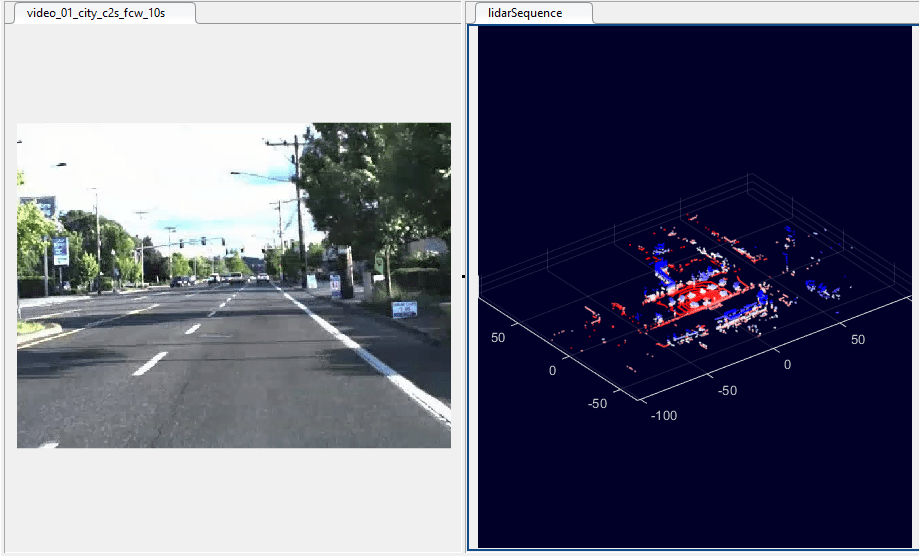 Labeling window displayed in a 1-by-2 grid. The video is on the left and the point cloud sequence is on the right.