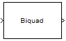 Biquad Filter block