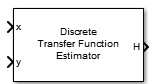 Discrete Transfer Function Estimator block