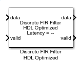 Discrete FIR Filter HDL Optimized block