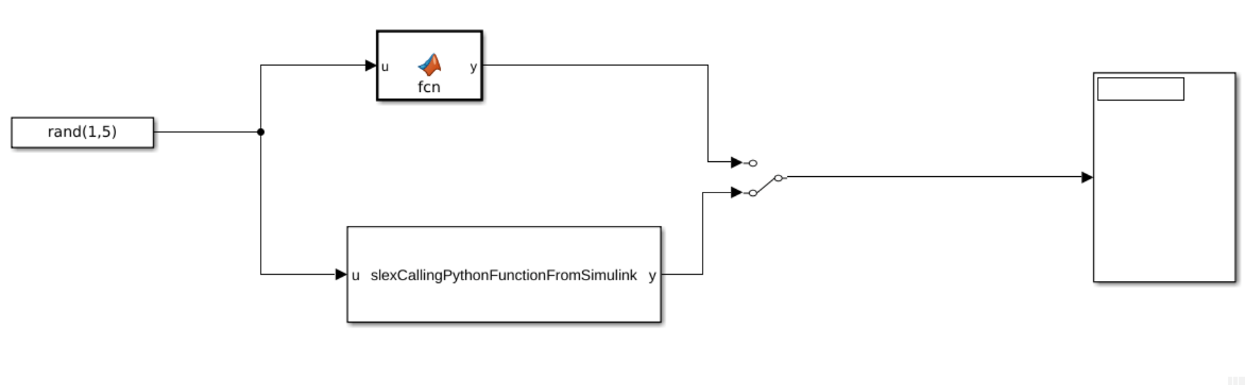 Вызовите функцию Python Используя функцию MATLAB и MATLAB System Block