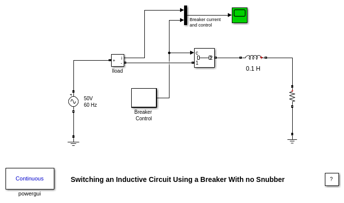 Switching an Inductive Circuit Using a Breaker With No Snubber